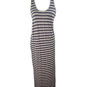 COPY - Madewell Striped Racerback Maxi Dress Size Small Heathered Acorn Blue Je…